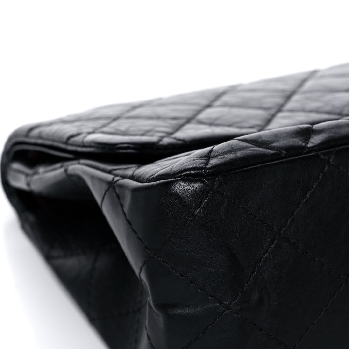 Aged Calfskin Quilted 2.55 Reissue 227 Flap Black