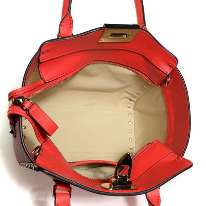 Valentino Garavani Vitello Mini Rockstud Double Handle Tote Deep Orange 5 of 10