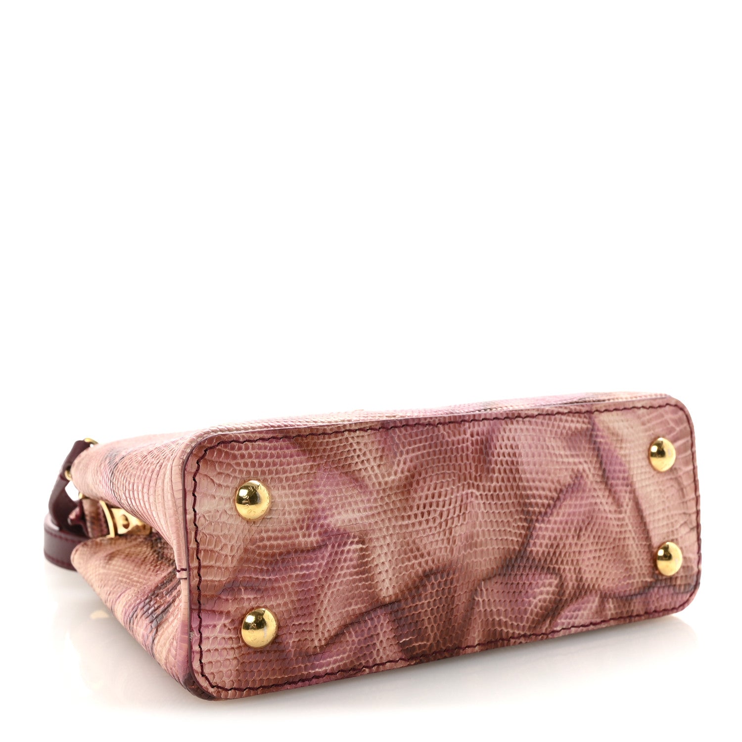 Louis Vuitton Lizard Mini Capucines Pink Multicolor 4 of 9