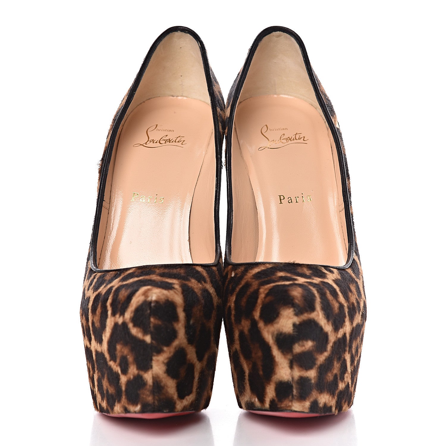 Christian Louboutin Calf Hair Leopard Print Daffodile 160 Pumps 40 Black 2 of 8