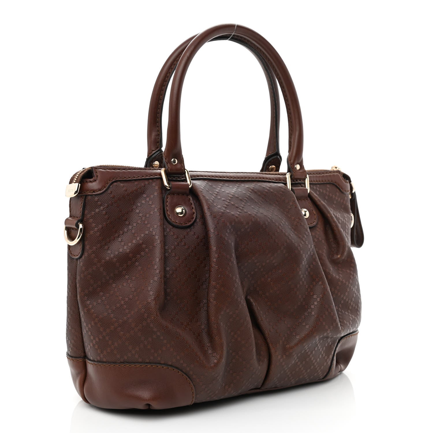 Gucci Diamante Medium Sukey Top Handle Bag Dark Brown 2 of 9