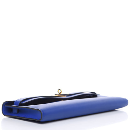 Hermes Swift Kelly Cut Clutch Pochette Bleu Electrique 4 of 11