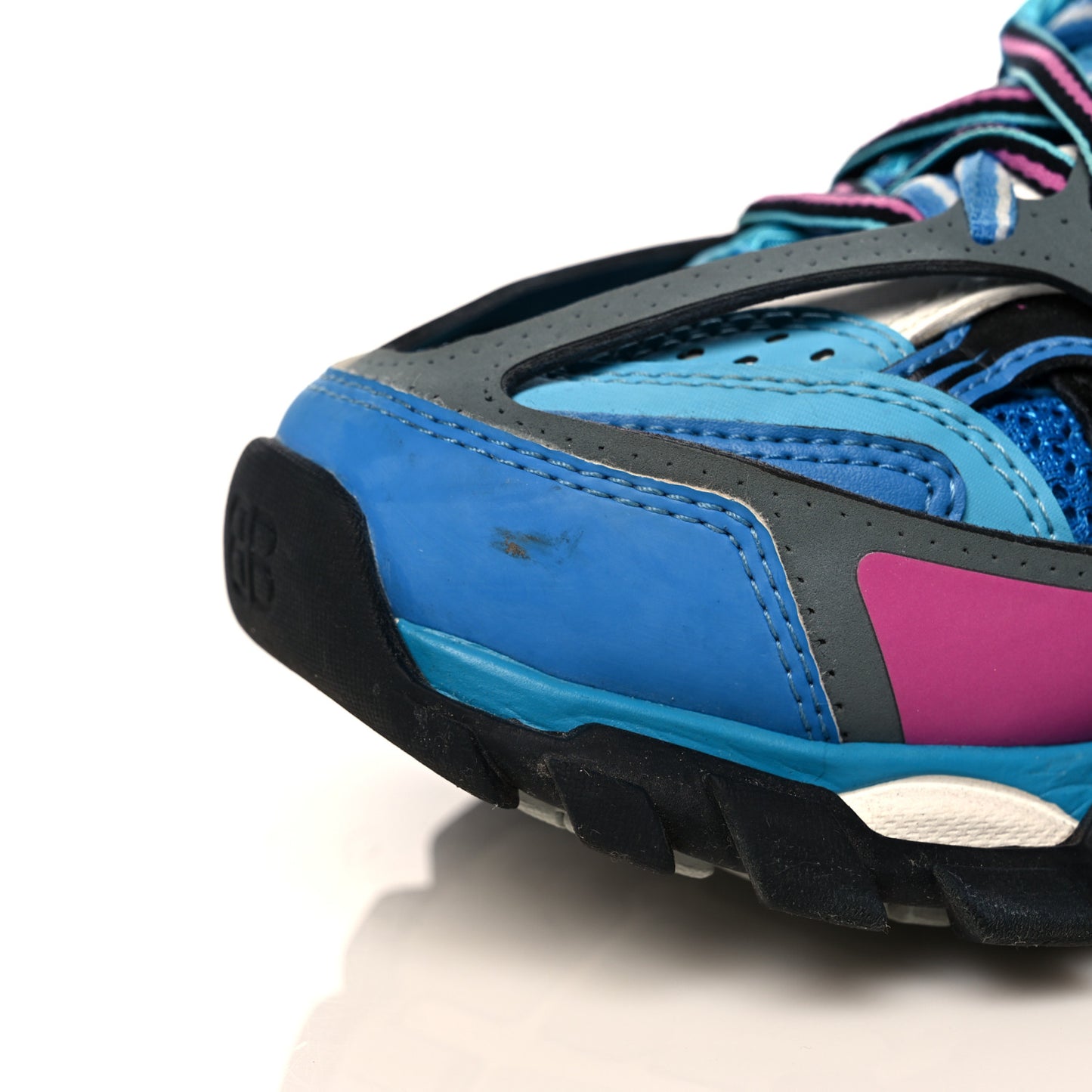 Mesh Nylon Womens Track Sneakers 36 Blue Black
