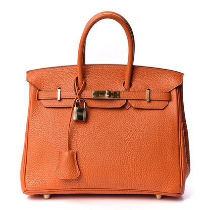 Hermes Togo Birkin 25 Orange 1 of 33