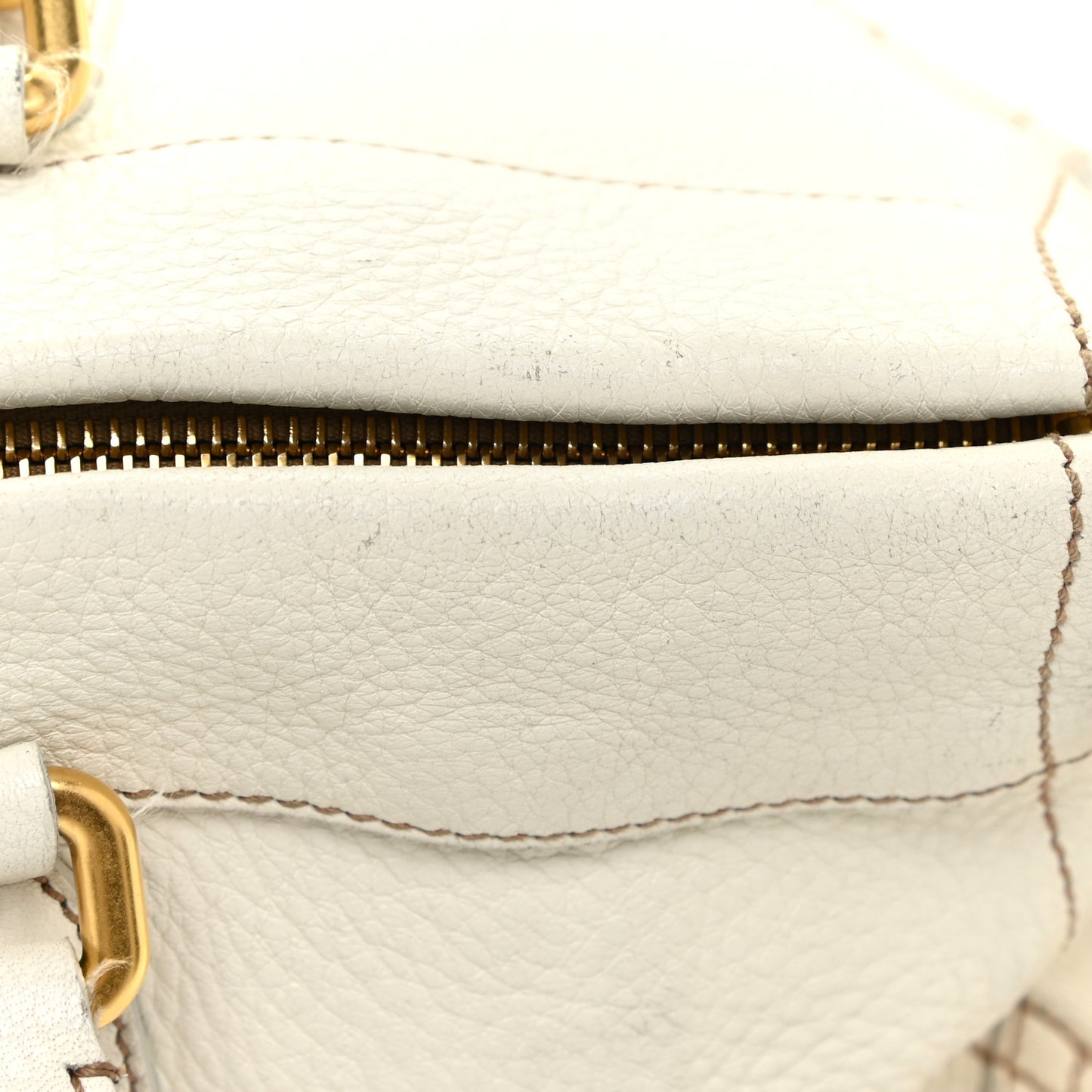 Cervo Antik Shopping Satchel White