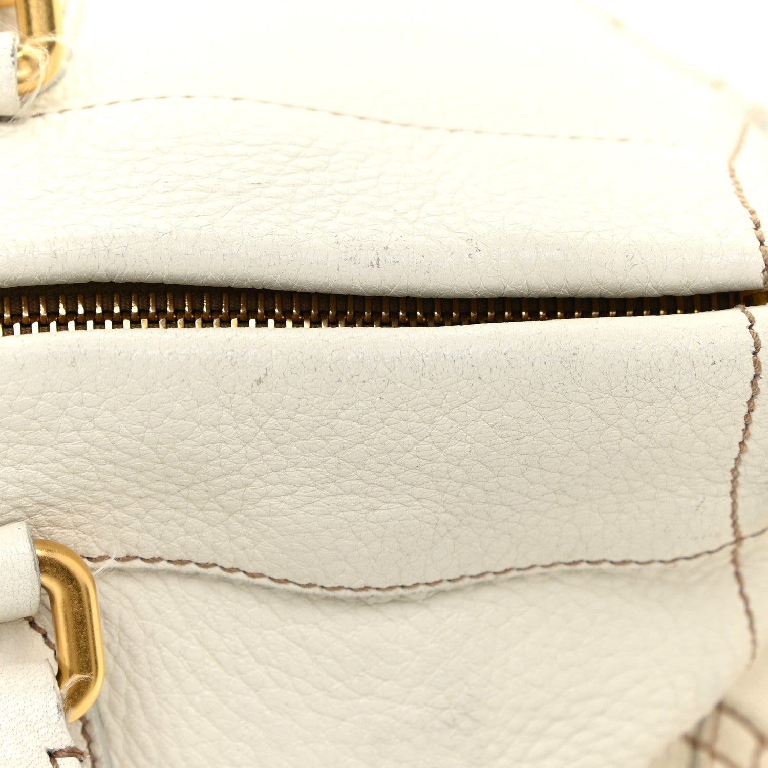 Prada Cervo Antik Shopping Satchel White 21 of 23