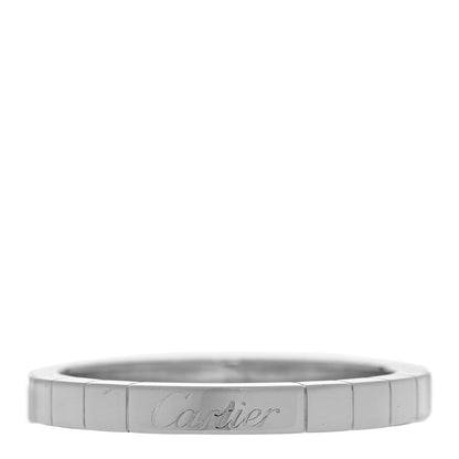 Cartier 18K White Gold Lanieres Ring 64 10.75 1 of 5