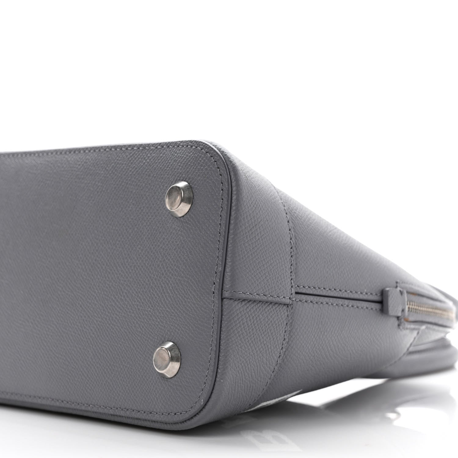 Balenciaga Signature Grained Calfskin Logo S Ville Top Handle Bag Gris Perle Fonce White 7 of 12