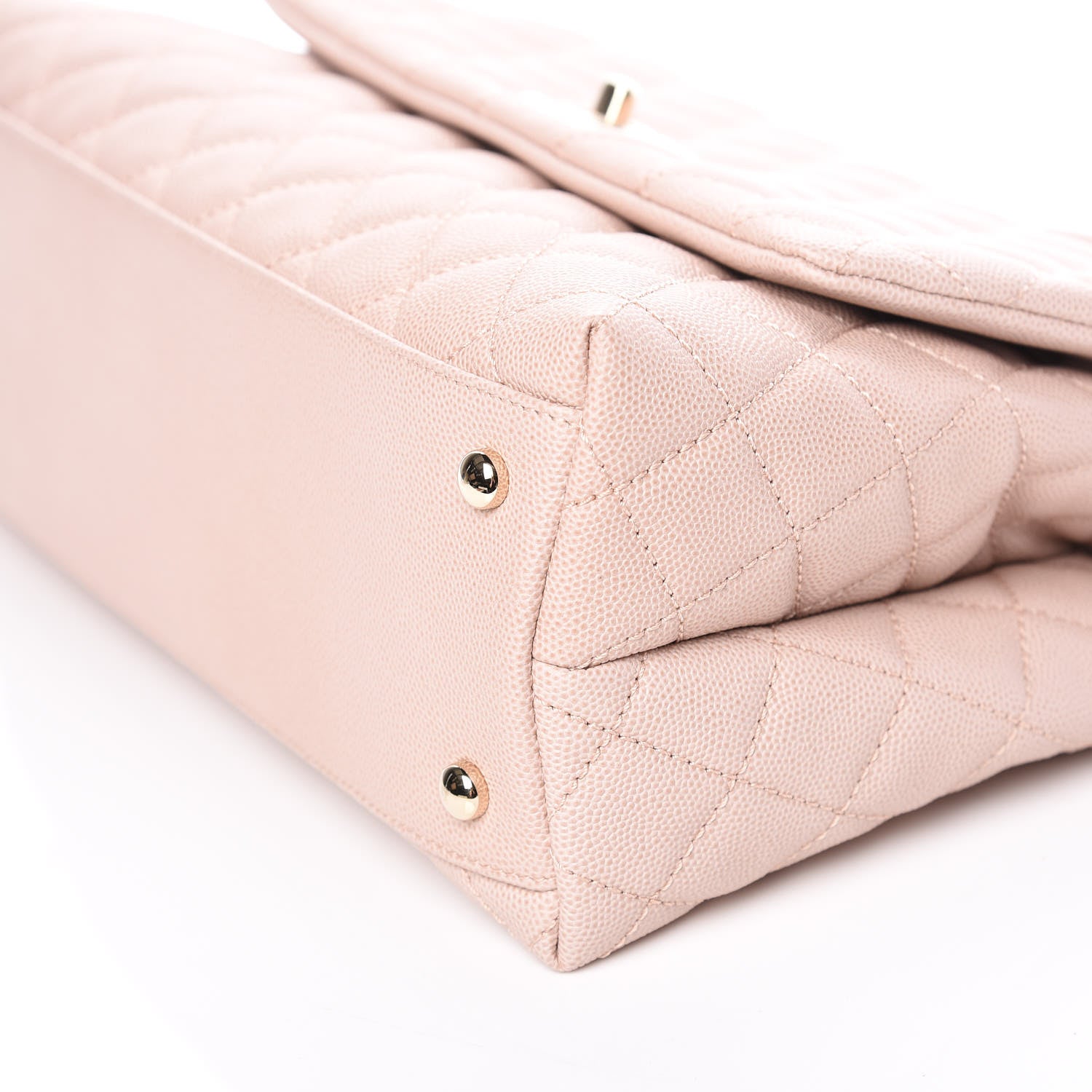 Chanel Caviar Quilted Small Coco Handle Flap Light Beige 6 of 10