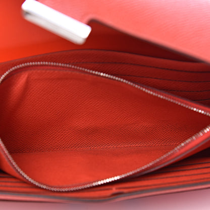 Hermes Epsom Enamel Constance Long Wallet Capucine Brighton Bleu 15 of 15