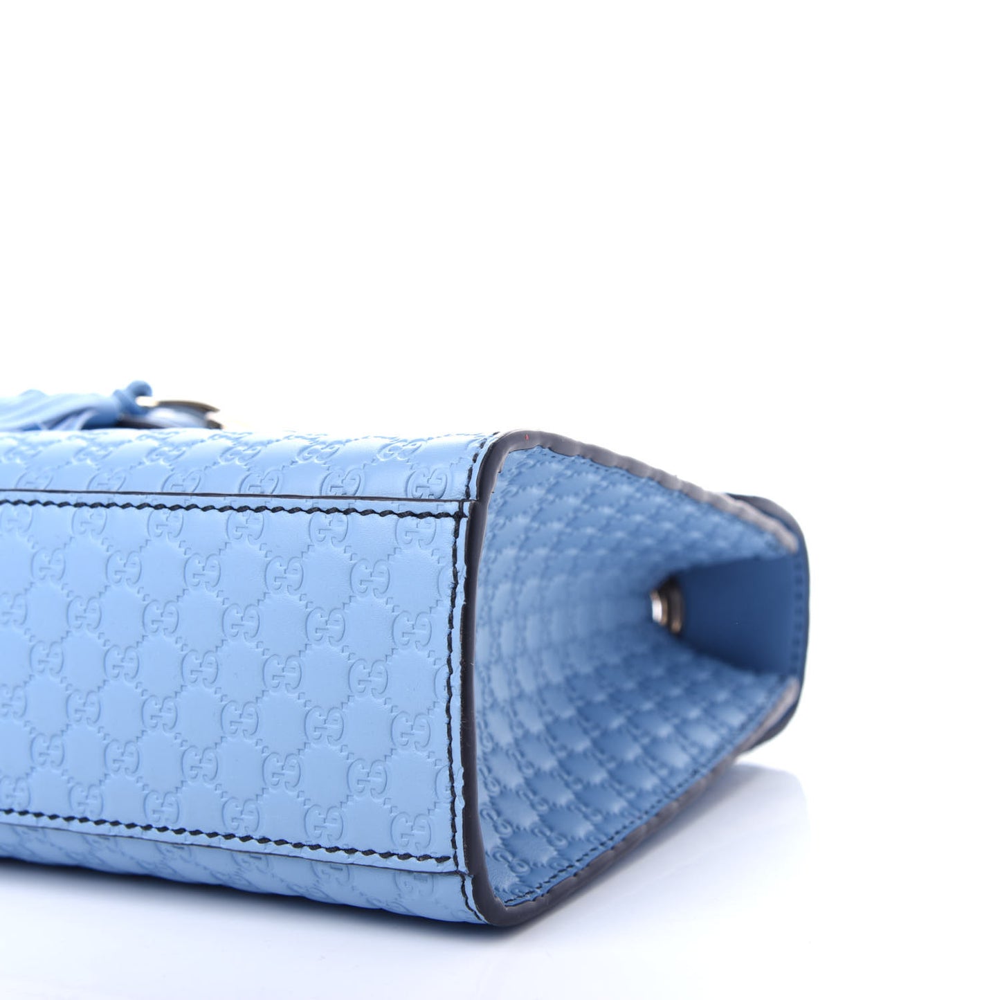 Microguccissima Medium Emily Chain Shoulder Bag Mineral Blue