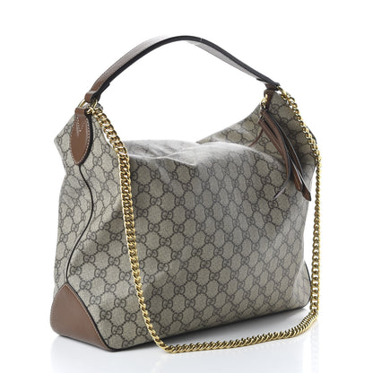 Gucci GG Supreme Monogram Large Linea A Hobo Light Brown 3 of 10