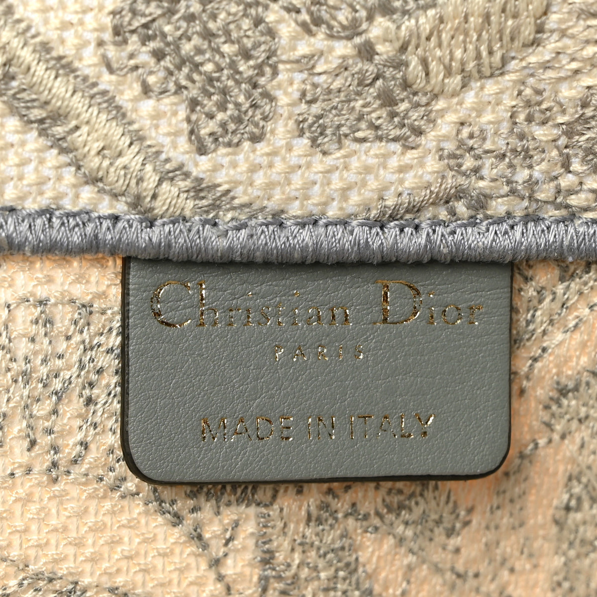 Christian Dior Canvas Embroidered Large Dioriviera Toile De Jouy Book Tote Gray 6 of 11