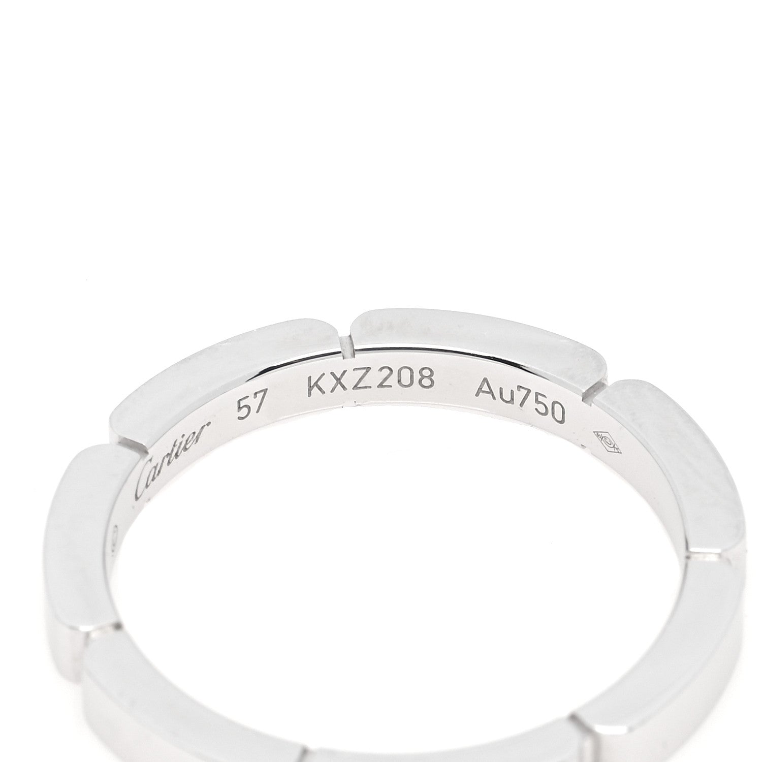 Cartier 18K White Gold 2.5mm Maillon Panthere Wedding Band Ring 57 8 4 of 4