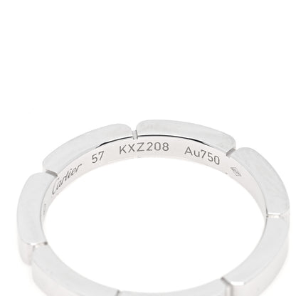 Cartier 18K White Gold 2.5mm Maillon Panthere Wedding Band Ring 57 8 4 of 4
