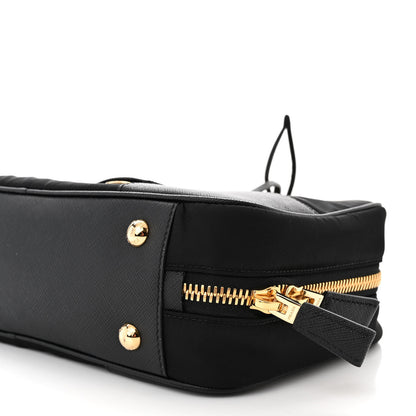 Prada Re-Nylon Saffiano Large Re-Edition 1978 Two Handle Bag Black 10 of 10