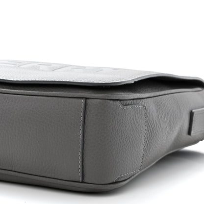 Burberry Grainy Calfskin Embossed Bruno Messenger Charcoal Grey 11 of 11