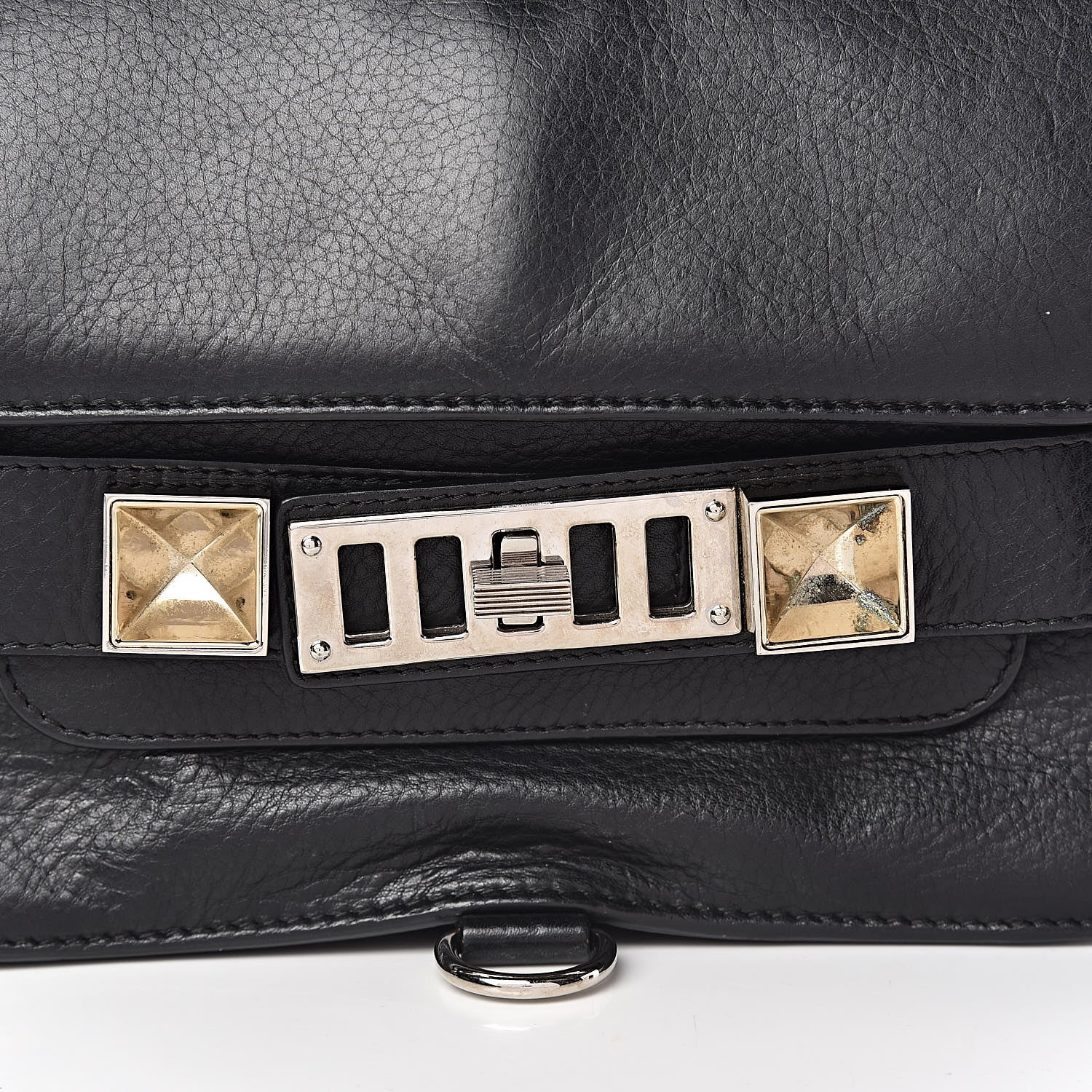 Proenza Schouler Pebbled Calfskin Mini PS11 Classic Shoulder Bag Black 12 of 13
