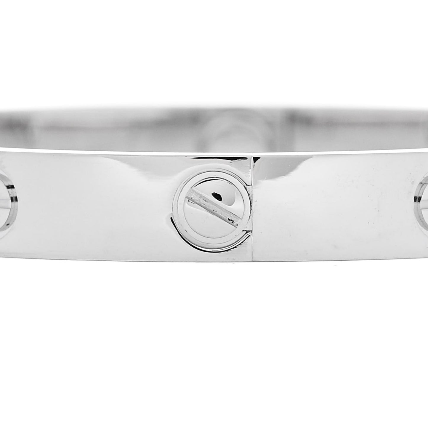 18K White Gold 4 Diamond Love Bracelet 16