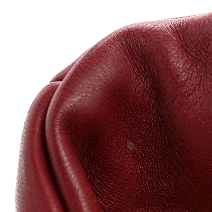 Saint Laurent Lambskin Quilted Toy Loulou Puffer Monogram Chain Satchel Red 12 of 15