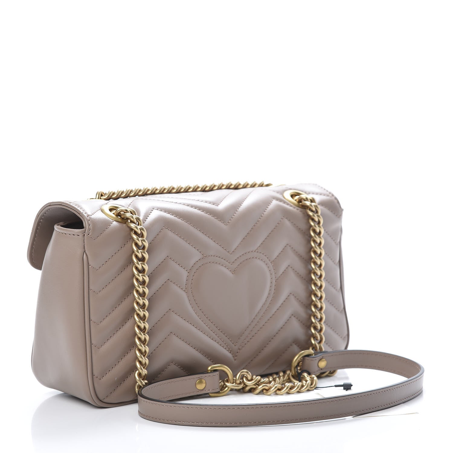 Gucci Calfskin Matelasse Small GG Marmont Shoulder Bag Porcelain Rose 3 of 11