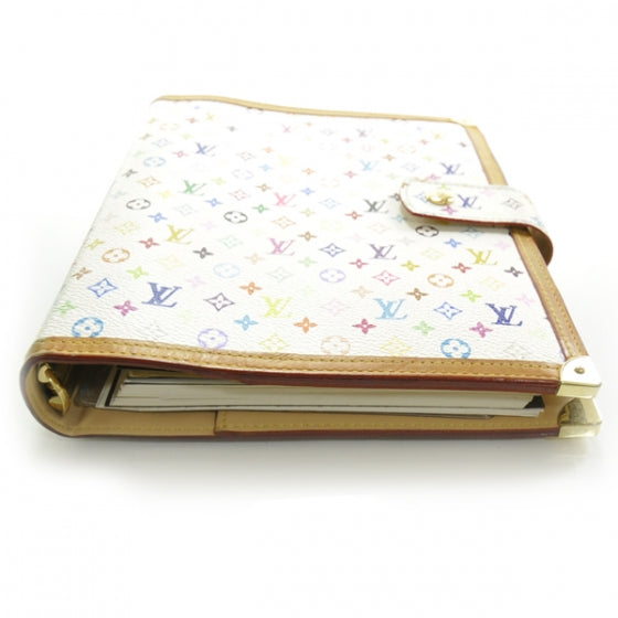 Louis Vuitton Monogram Multicolor Large Ring Agenda w Notepad White 4 of 8
