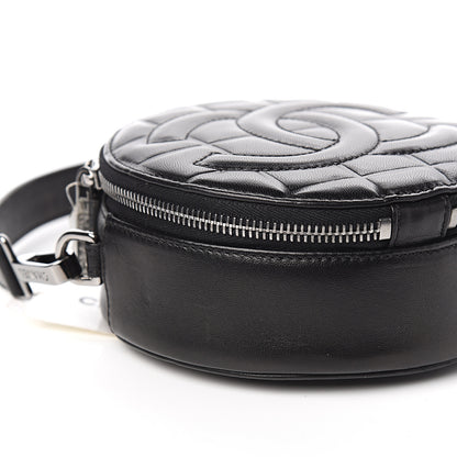 Chanel Lambskin Quilted CC Chocolate Bar Round Shoulder Bag Black 7 of 10