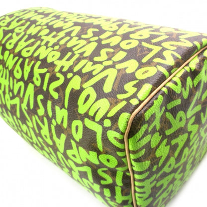 Louis Vuitton Monogram Graffiti Speedy 30 Green 5 of 9