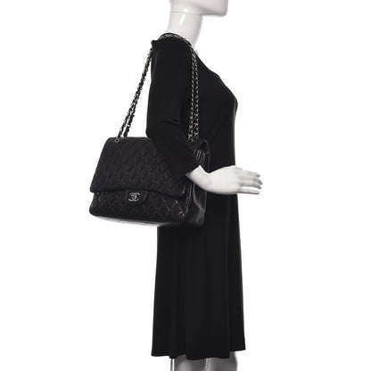 Chanel Lambskin Quilted Maxi Single Flap Black 2 of 16