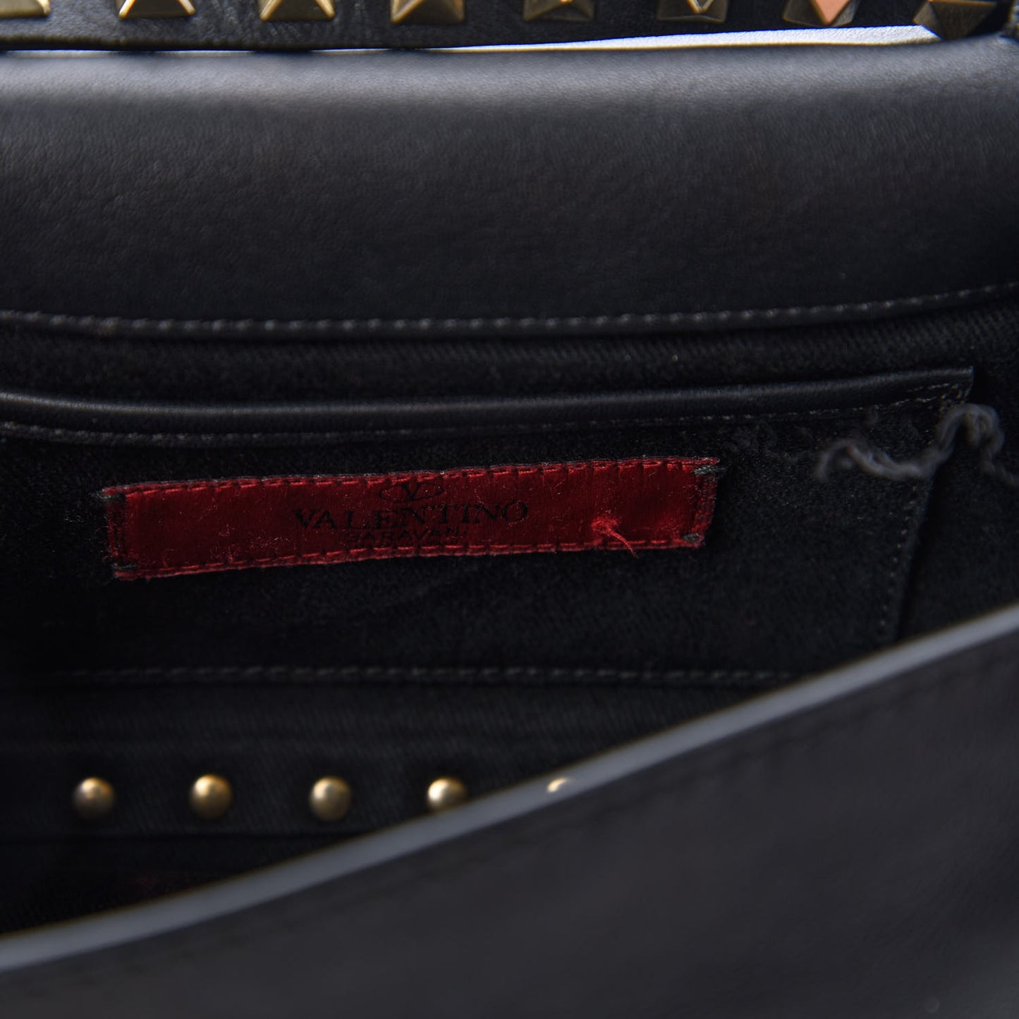 Vitello Mini Rockstud Flap Saddle Crossbody Bag Black