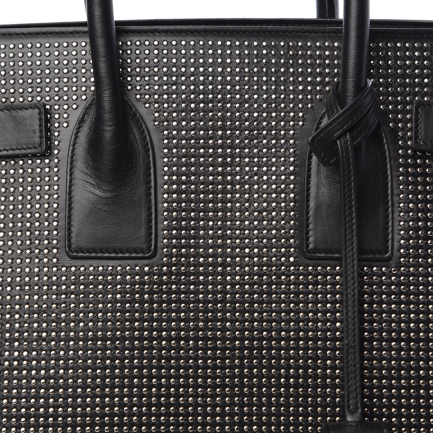 Calfskin Studded Small Sac De Jour Black