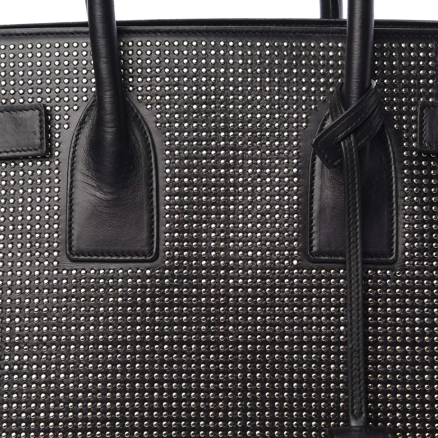 Saint Laurent Calfskin Studded Small Sac De Jour Black 17 of 18