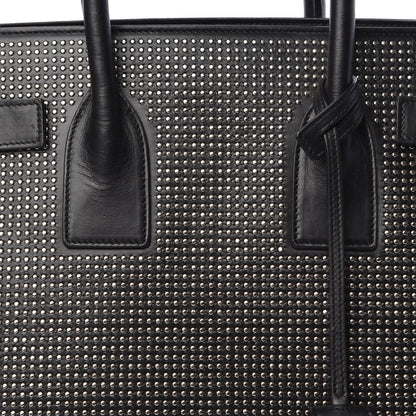 Saint Laurent Calfskin Studded Small Sac De Jour Black 17 of 18