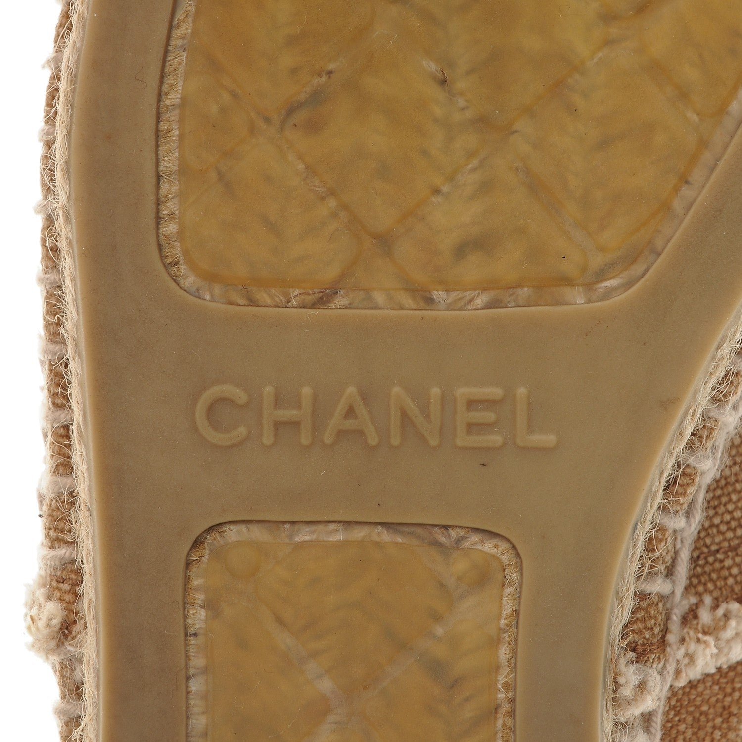 Chanel Canvas CC Espadrilles 37 Beige Black 6 of 8