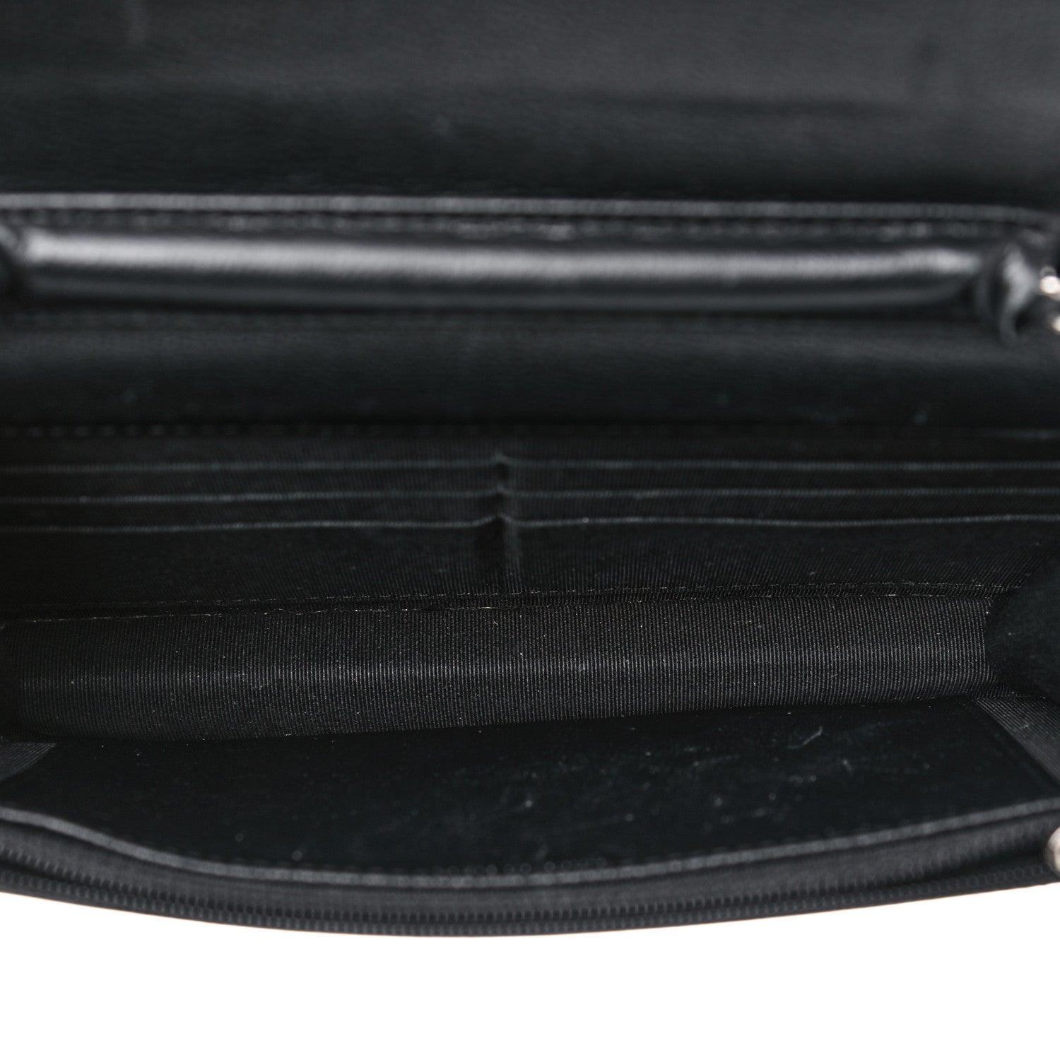 Chanel Grained Calfskin Quilted CC Box Wallet On Chain WOC Black 5 of 17