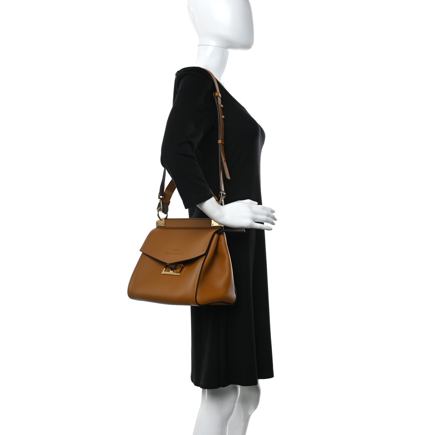 Calfskin Small Mystic Shoulder Bag Desert