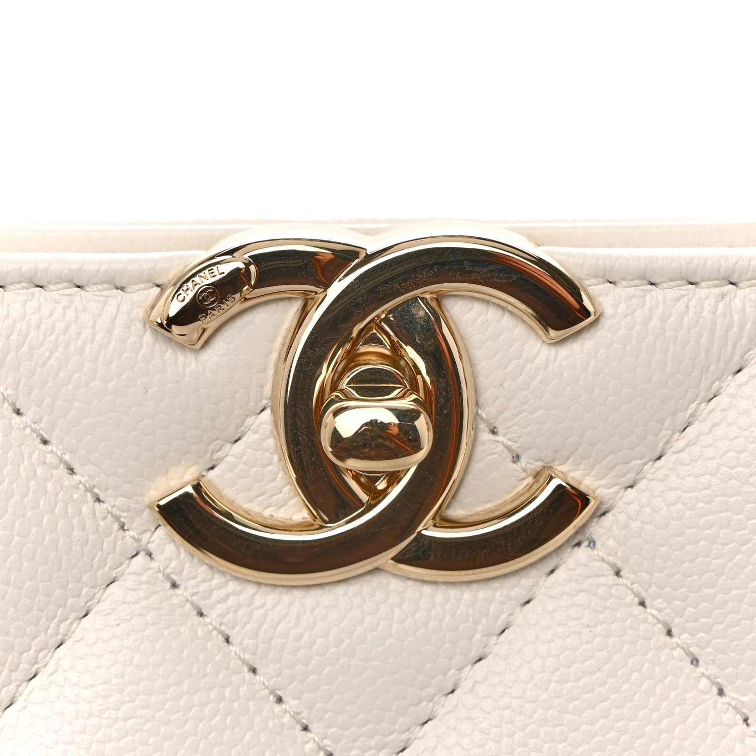 Chanel Caviar Quilted Small Shopping Tote White 11 of 13