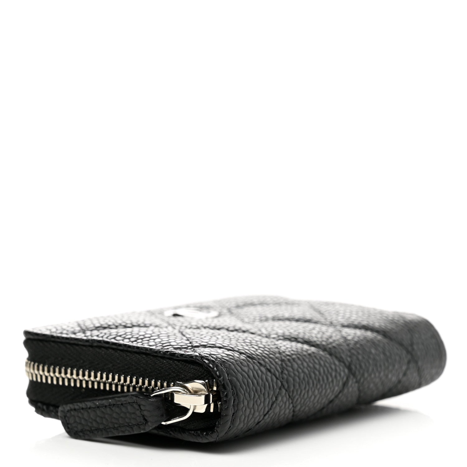 Chanel Caviar Quilted Zip Coin Purse Black 4 of 9
