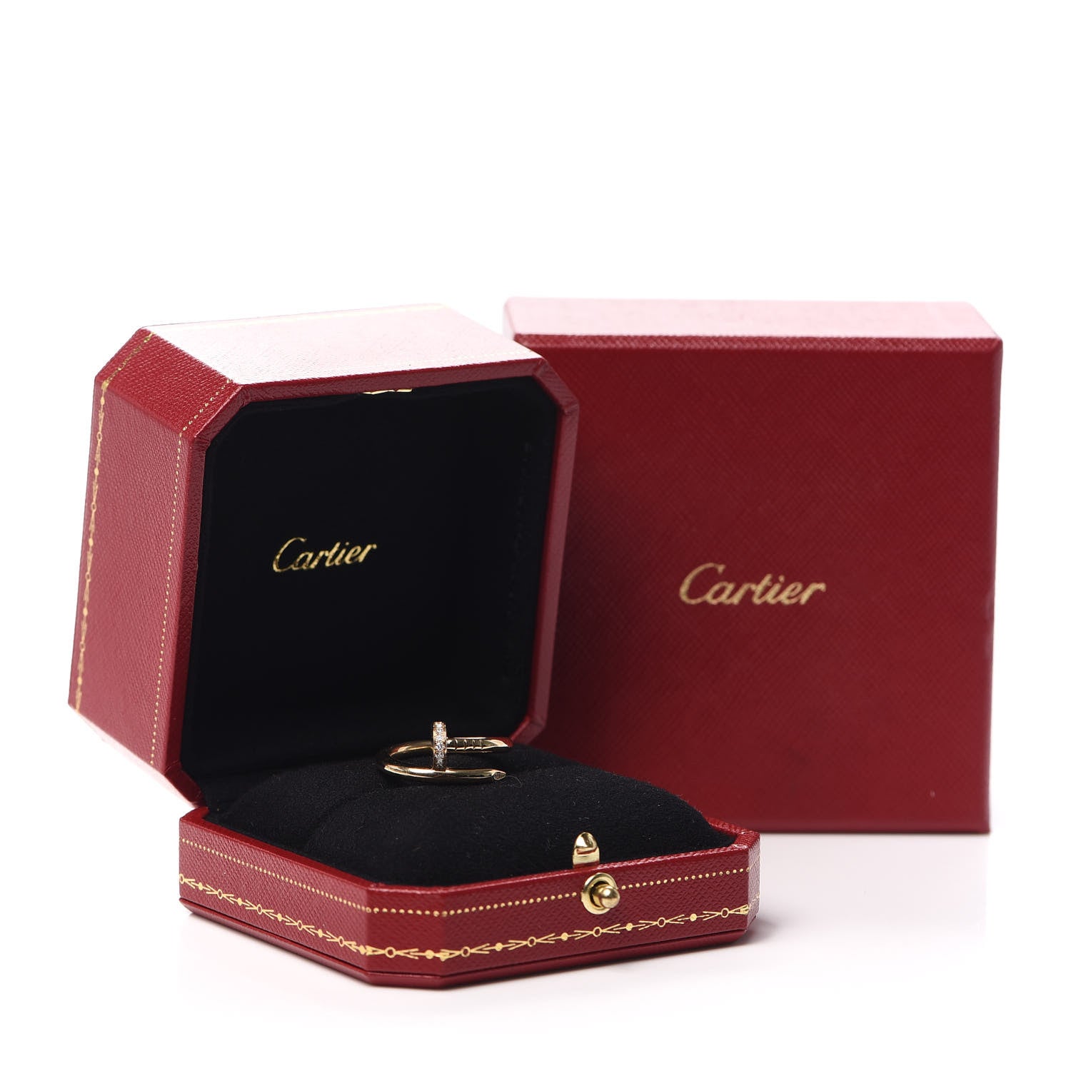 Cartier 18K Yellow Gold Diamond Juste Un Clou Ring 53 6.25 7 of 7