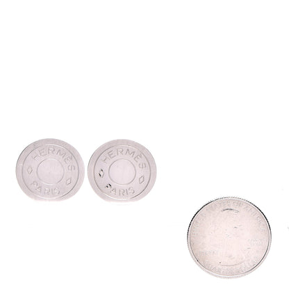 Hermes Palladium Clou De Selle Clip On Earrings 2 of 5