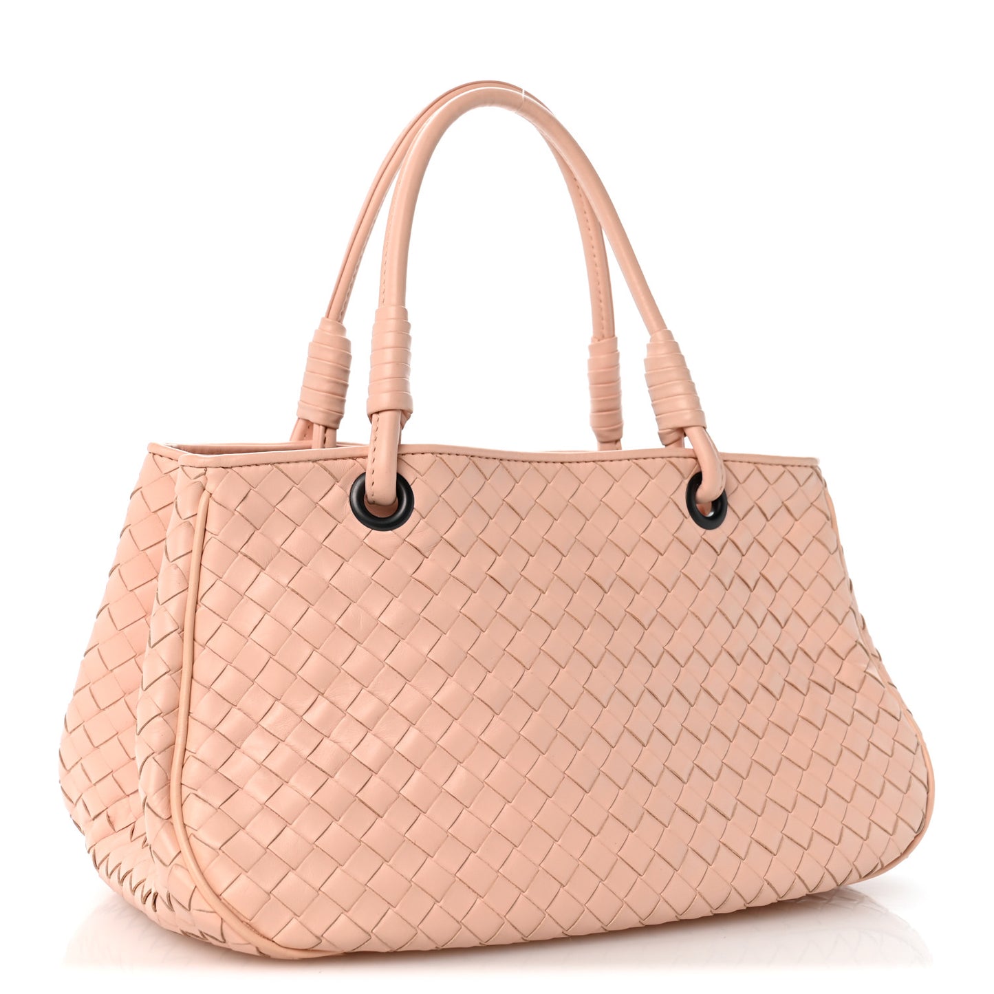 Nappa Intrecciato Woven Tote Flamingo