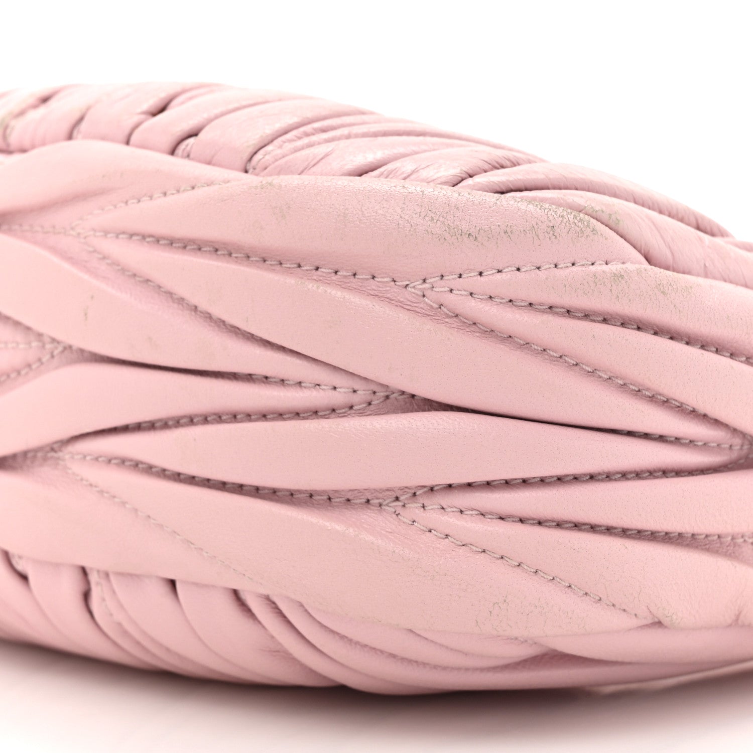 Miu Miu Nappa Matelasse Mini Wander Hobo Alabaster Pink 8 of 13