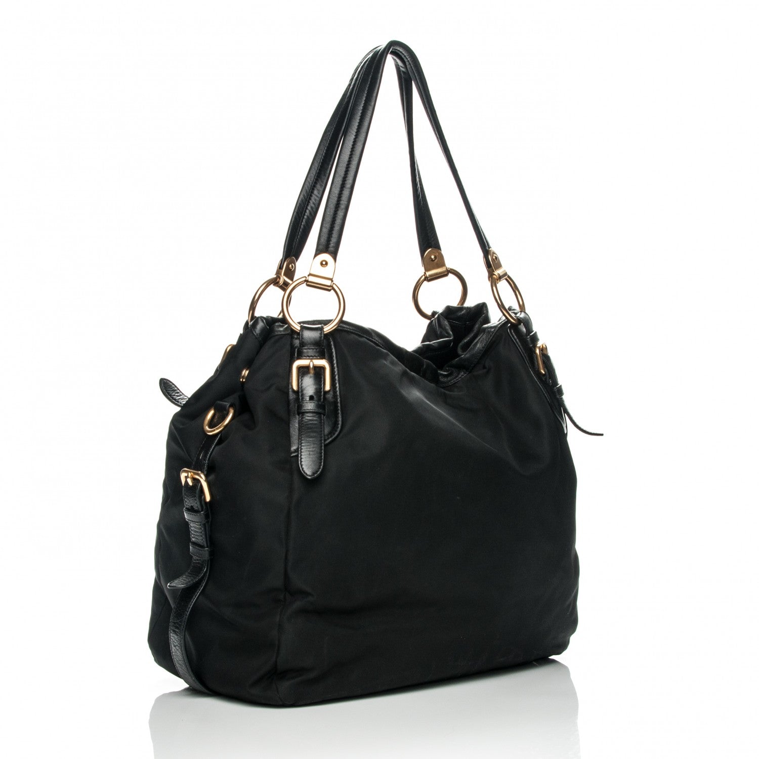 Prada Tessuto Nylon Nappa Tote Nero Black 3 of 7
