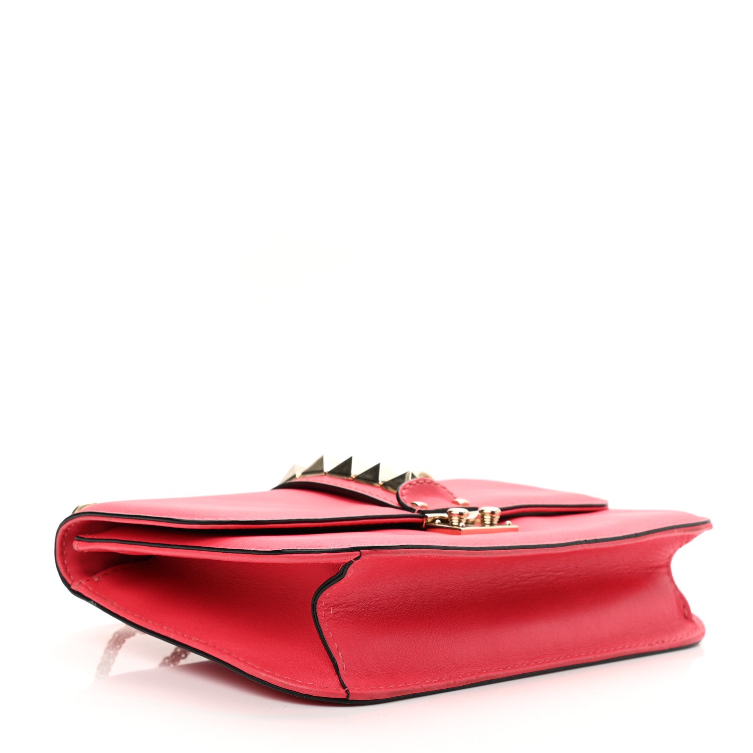 Valentino Garavani Vitello Medium Glam Lock Rockstud Flap Deep Rose 3 of 12