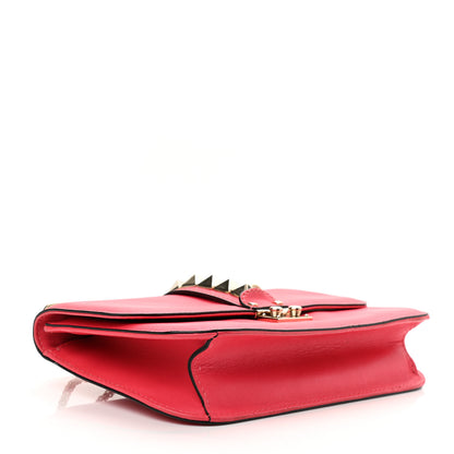 Valentino Garavani Vitello Medium Glam Lock Rockstud Flap Deep Rose 3 of 12