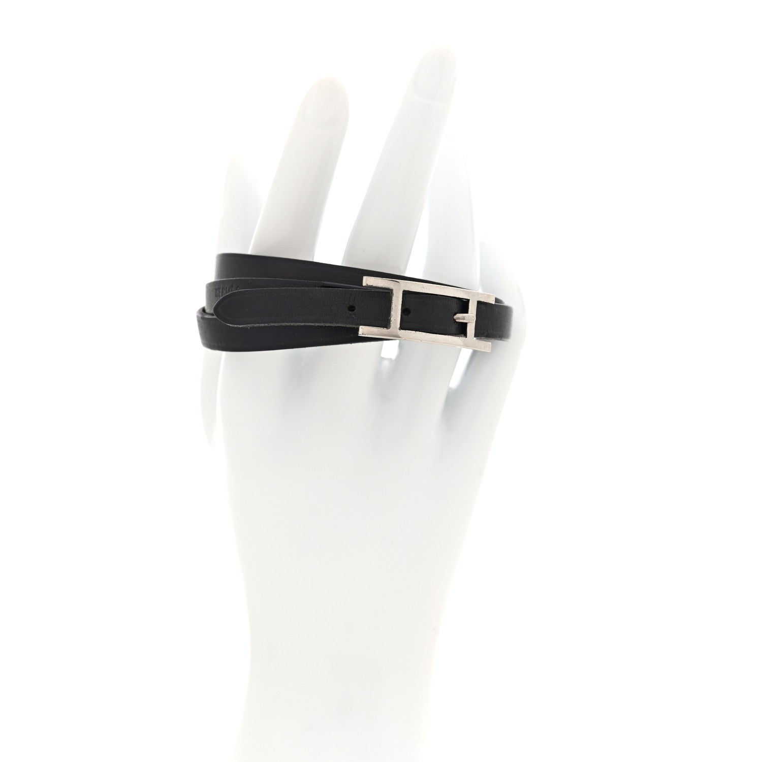 Hermes Chamonix Behapi Quad Tour Wrap Bracelet T2 Black 2 of 5