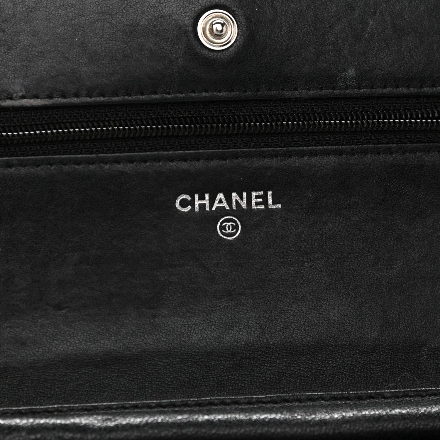 Chanel Lambskin Quilted Wallet On Chain WOC Black 6 of 18