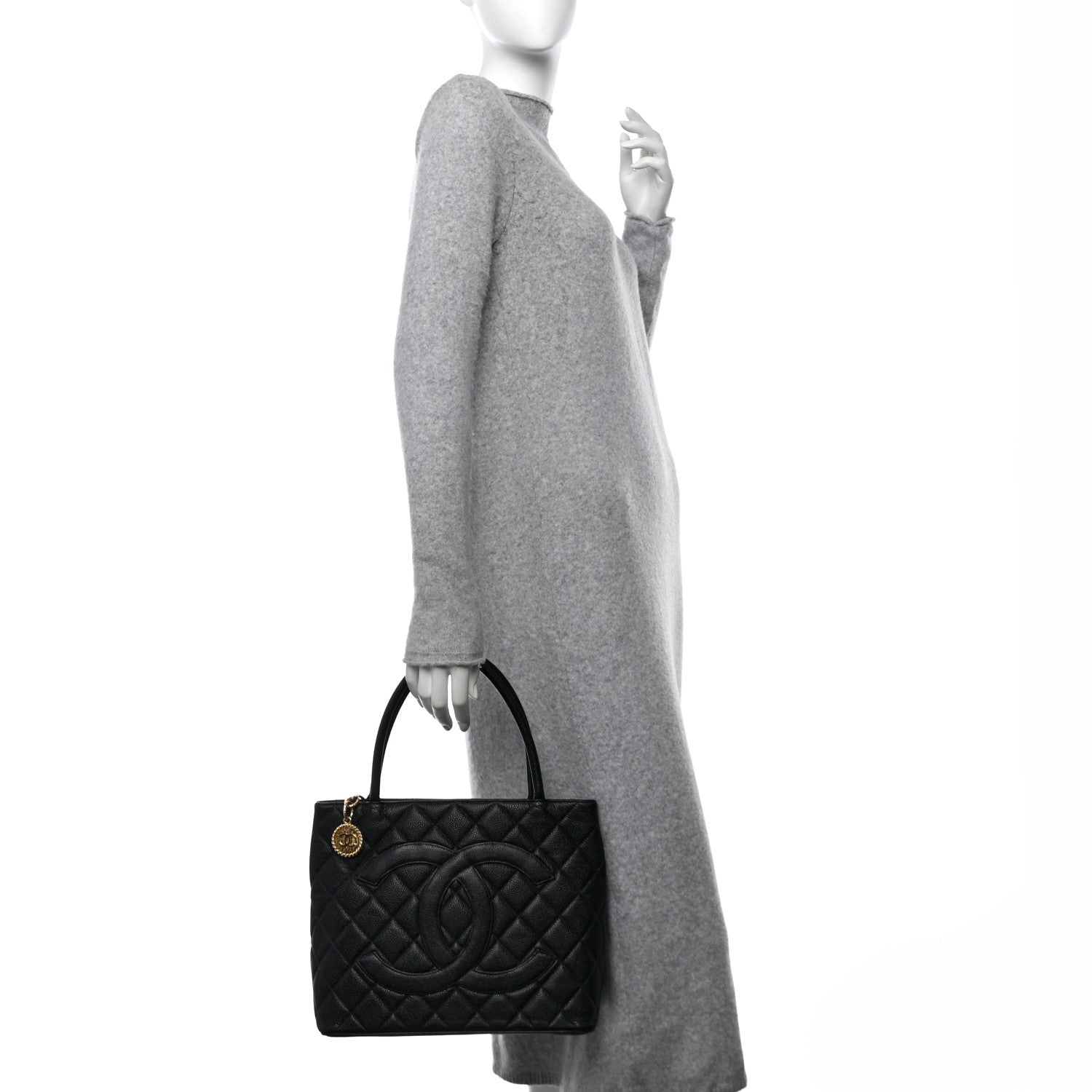 Chanel Caviar Quilted Medallion Tote Black 2 of 11
