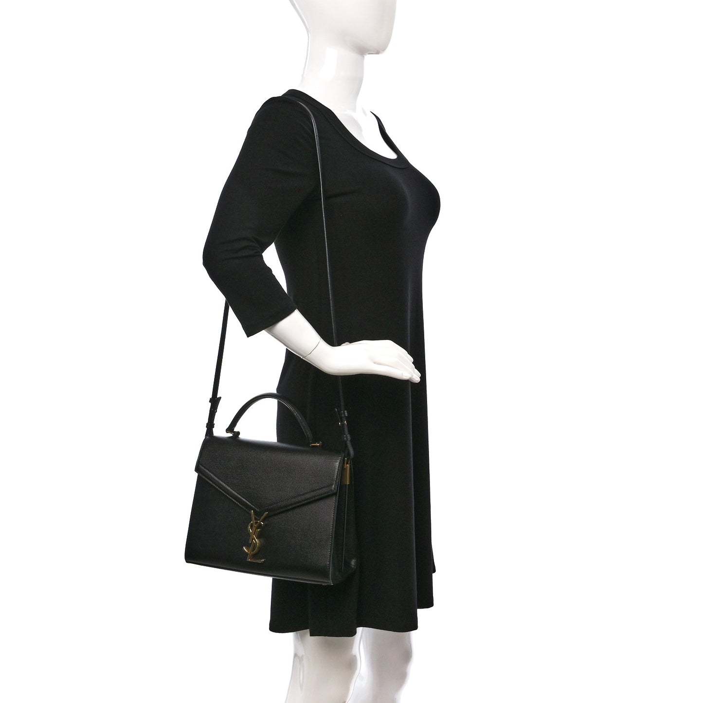 Grain de Poudre Medium Classic Monogram Cassandra Top Handle Black