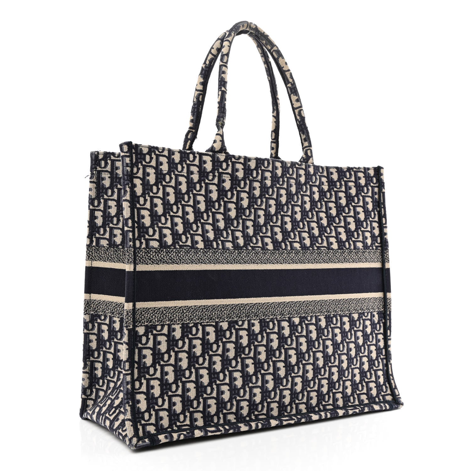 Christian Dior Oblique Large Book Tote Blue Multicolor 3 of 13